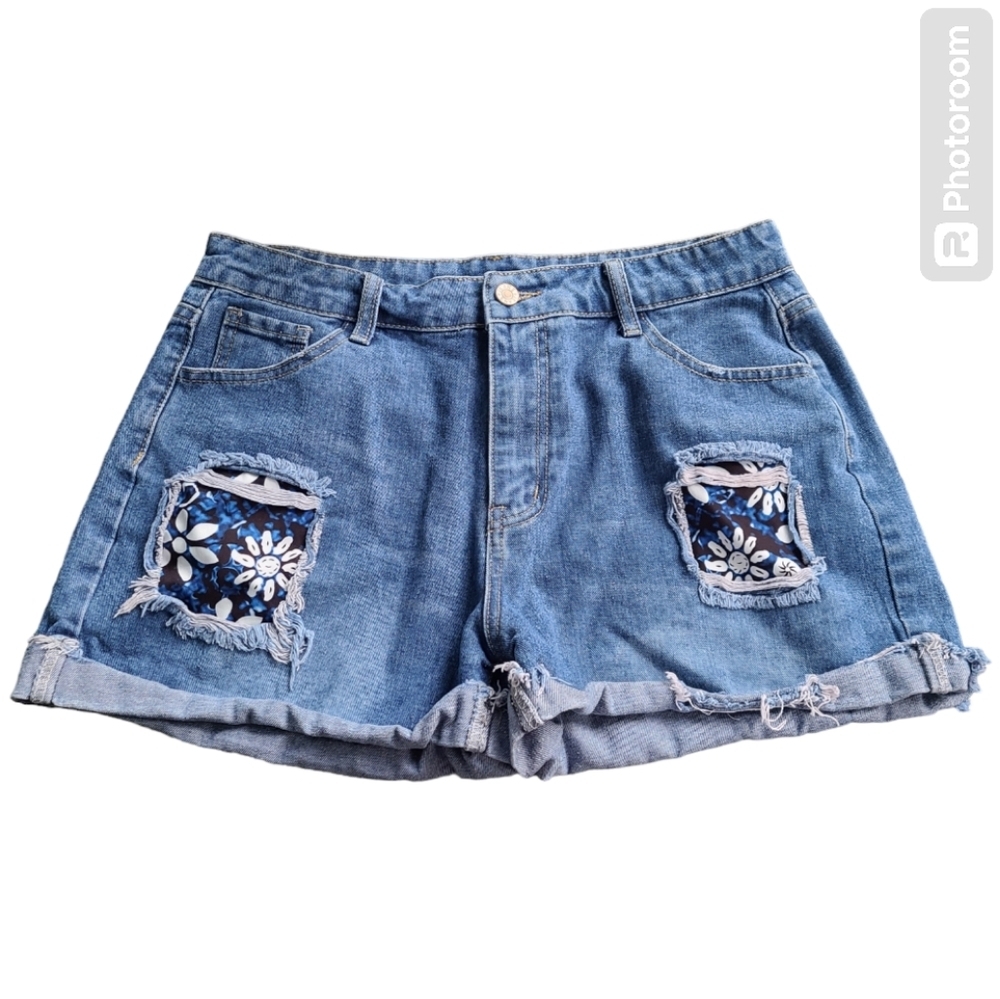 JEANS SHORTS PATCHWORK ART TO WEAR XL - Picture 9 of 9